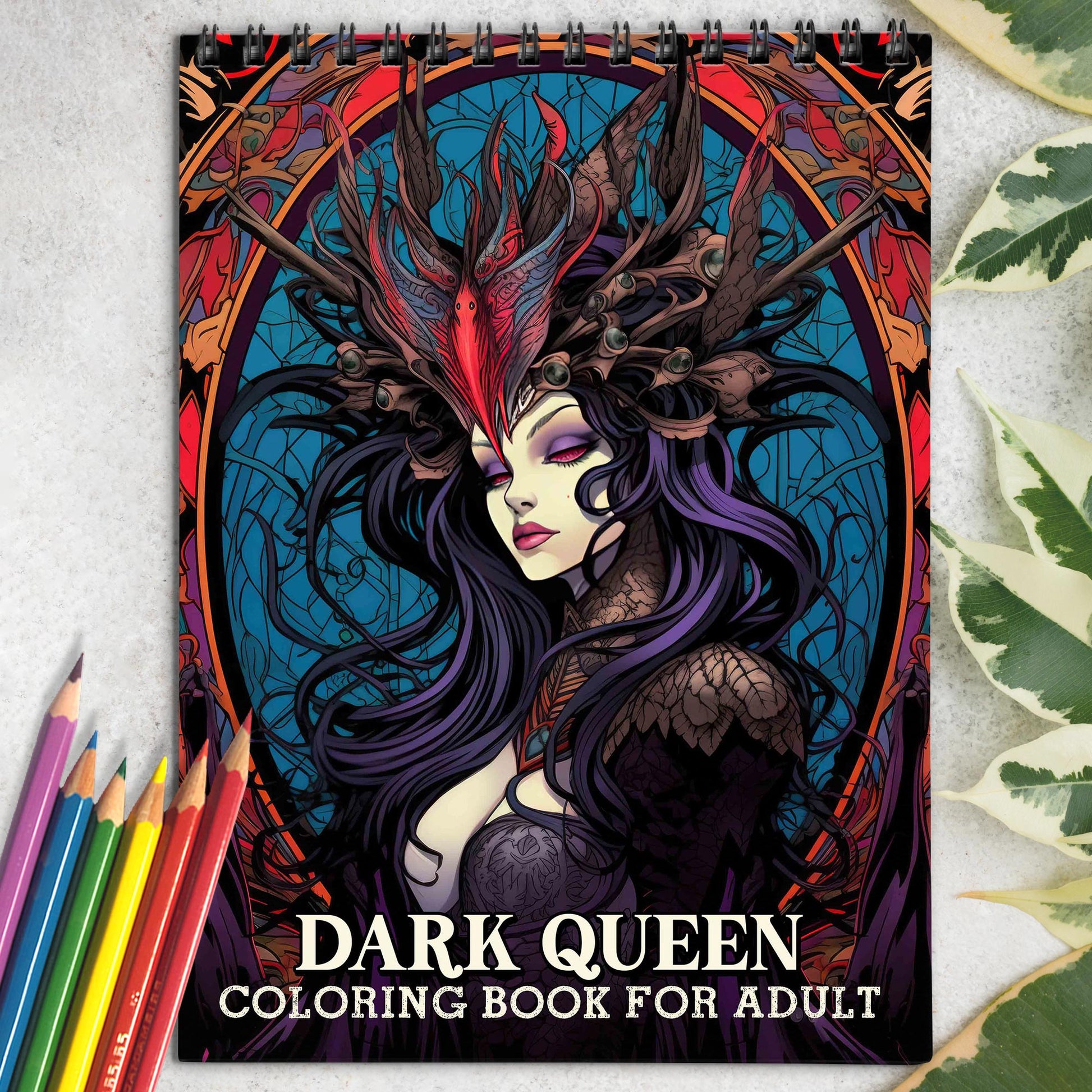 Beauty Dark Queen Coloring Book: Delight in 30 Whimsical Coloring Pages of Beauty Dark Queen for Gothic Art Admirers to Embrace the Quirky Charm and Elegantly Creepy Vibes of Dark Fantasy Scenes