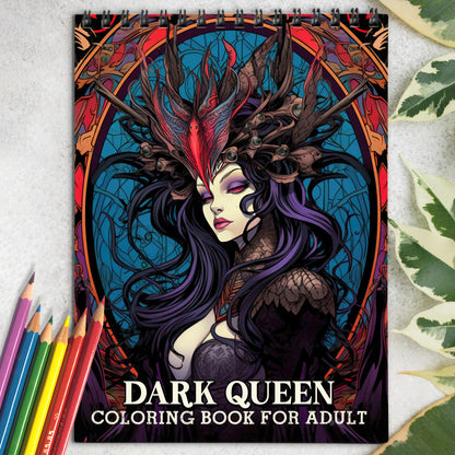 Beauty Dark Queen Coloring Book: Delight in 30 Whimsical Coloring Pages of Beauty Dark Queen for Gothic Art Admirers to Embrace the Quirky Charm and Elegantly Creepy Vibes of Dark Fantasy Scenes