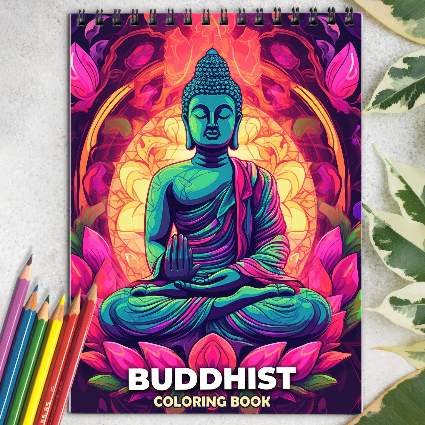 Buddhist Spiral Coloring Book: 30 Beautiful Pages to Explore Buddhist Concepts of Compassion and Wisdom