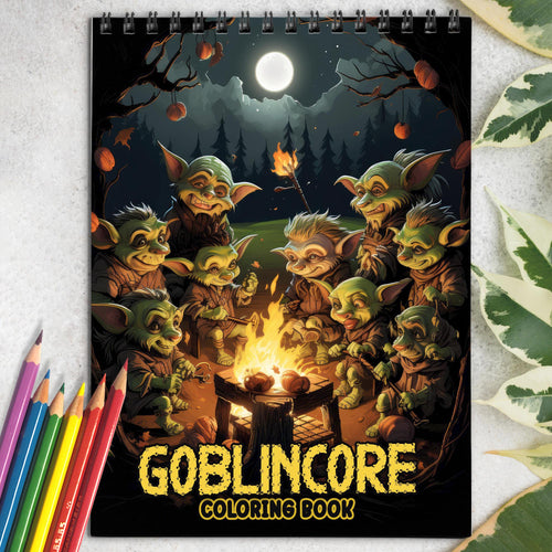 Goblin Spiral Bound Coloring Book: 30 Whimsical Goblin Coloring Pages for Fantasy Enthusiasts