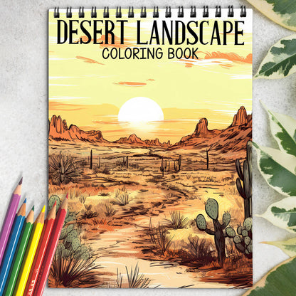 Desert Landscape Coloring Book