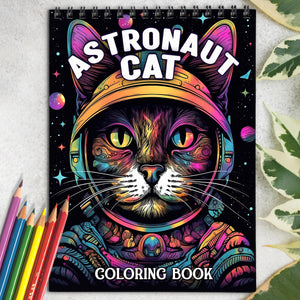 Astronaut Cat Coloring Book