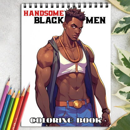 Handsome Black Men Coloring Book