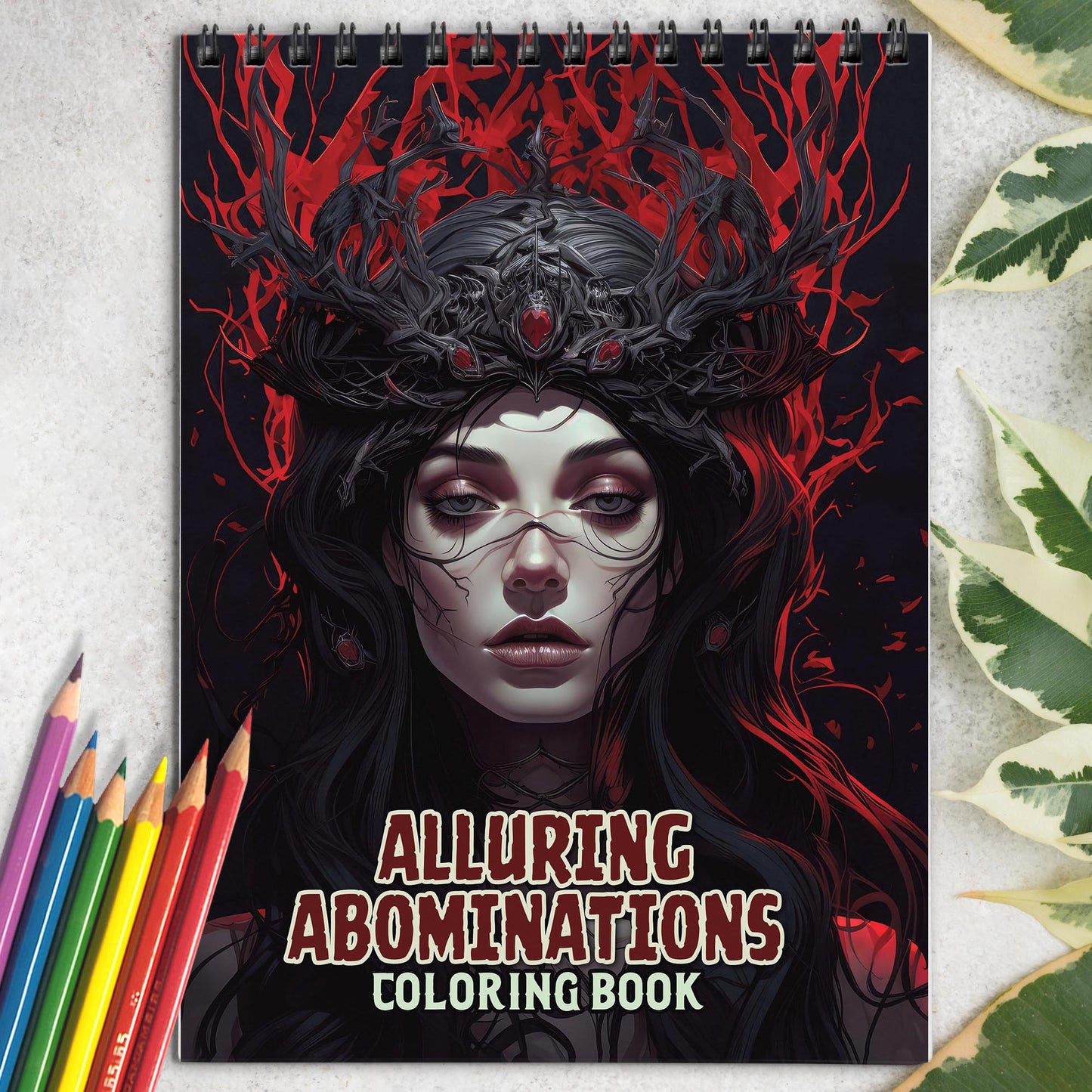 Alluring Abominations Spiral Bound Coloring Book: 30 Coloring Pages for Gothic Art Enthusiasts to Unleash Their Creative Expression