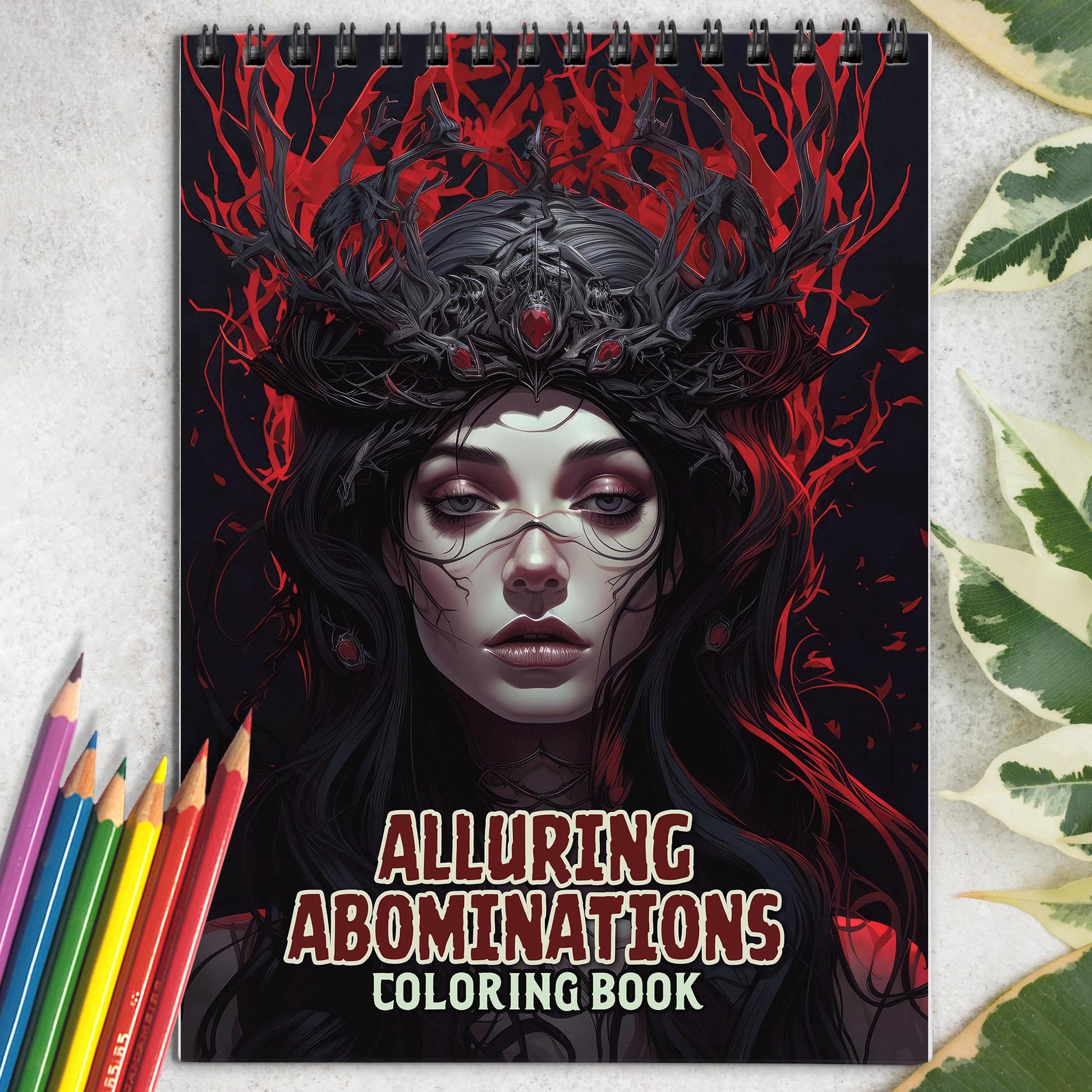Alluring Abominations Spiral Bound Coloring Book: 30 Coloring Pages for Gothic Art Enthusiasts to Unleash Their Creative Expression