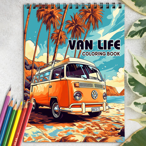 Van Life Coloring Book: Unleash Your Creativity with 30 Van Life Coloring Pages, Filling Them with Vibrant Hues and Imaginative Designs