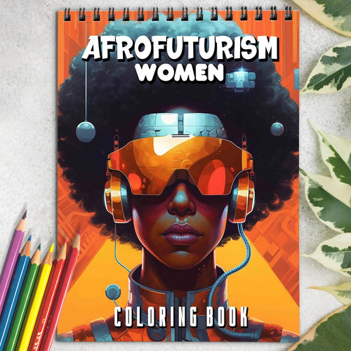 Afrofuturism Women Coloring Book