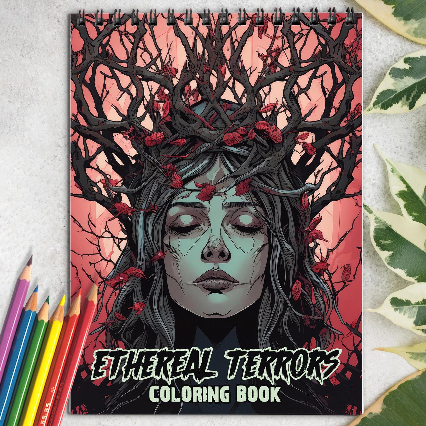 Ethereal Terrors Spiral Bound Coloring Book: 30 Coloring Pages for Gothic Art Enthusiasts to Unleash Their Creative Expression