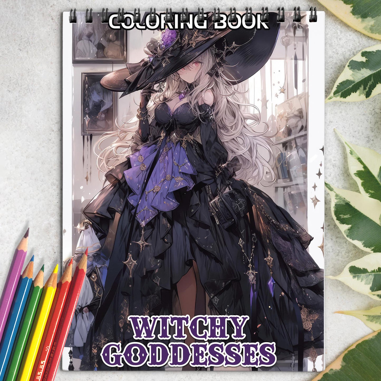 Witchy Goddesses Spiral-Bound Coloring Book: Embark on a Journey with Witchy Goddesses through 30 Captivating Coloring Pages of Modern Witches for an Artistic and Divine Adventure 