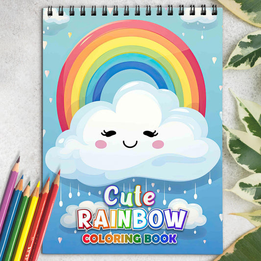 Cute Rainbow Coloring Book