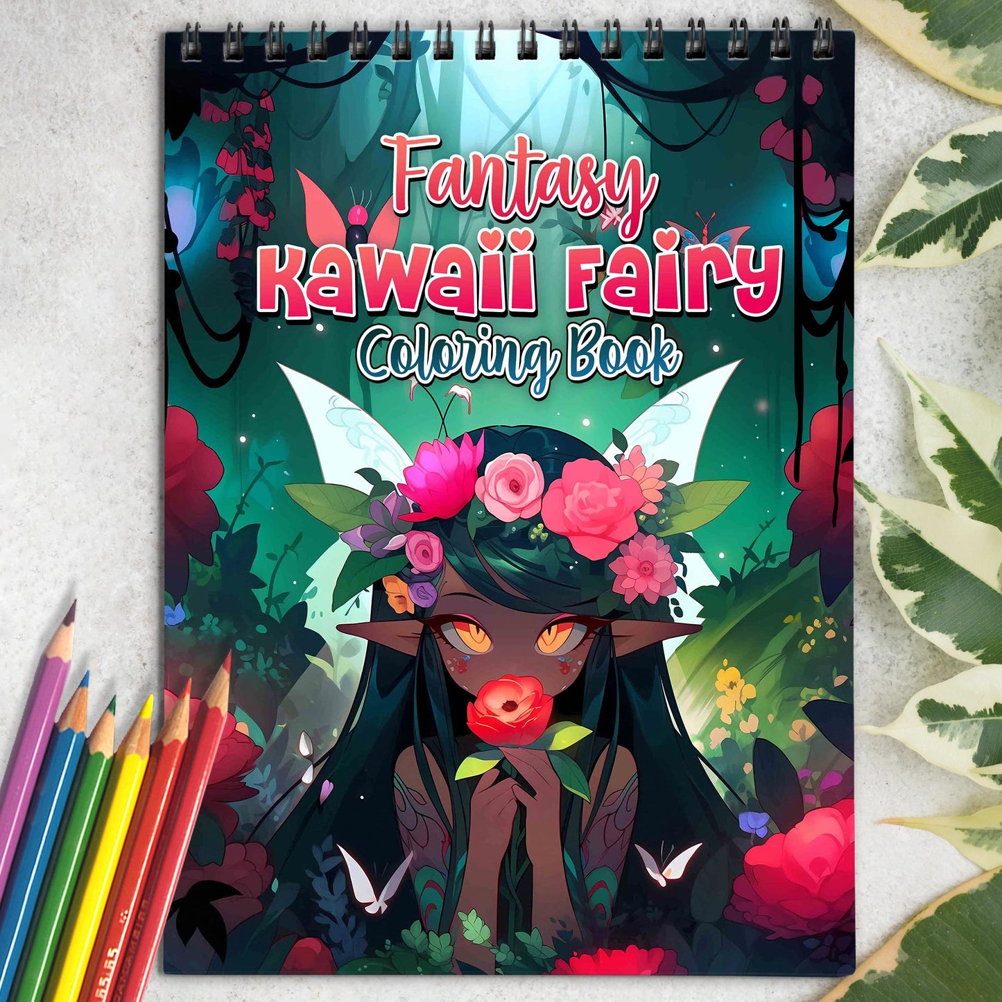 Fantasy Kawaii Fairy Coloring Book