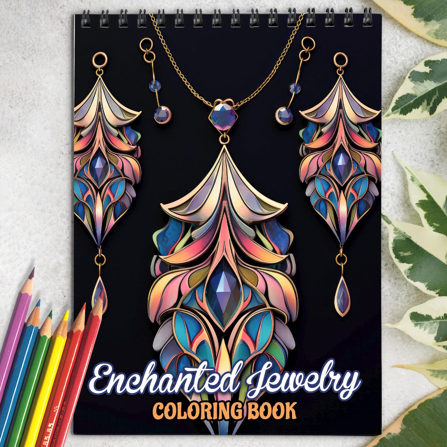 Enchanted Jewelry Spiral Bound Coloring Book: 30 Coloring Pages of Exquisite Jewelry Designs for Artistic Explorers to Admire