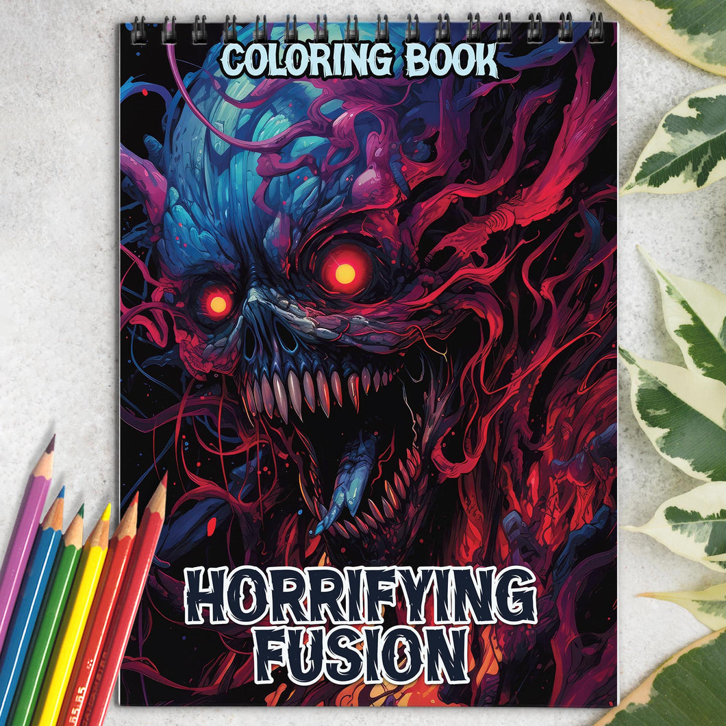 Horrifying Fusion Spiral Bound Coloring Book: Dive into the Abyss of Fear with This Horrifying Fusion Coloring Book Experience