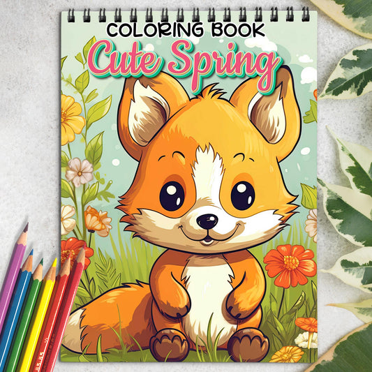 Cute Spring Coloring Book