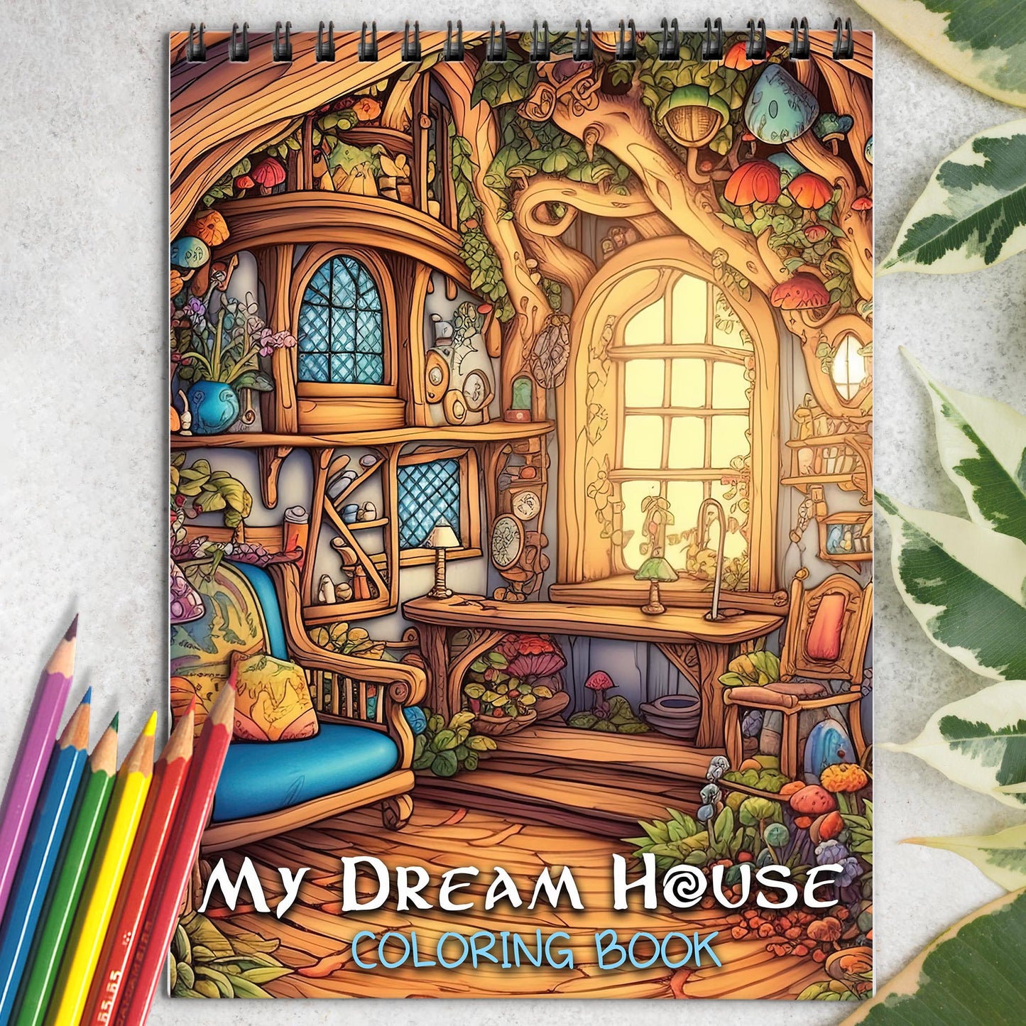 My Dream House Spiral Coloring Book: 30 Captivating Coloring Pages for Art Enthusiasts to Create Stunning and Personalized Dream House Artwork