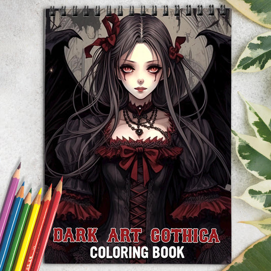 Dark Art Gothica Spiral Coloring Book: Unleash Your Creativity with the Dark Art Gothica Coloring Book