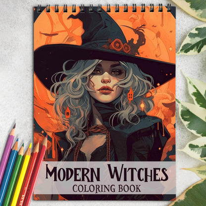 Modern Witches Coloring Book