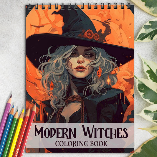 Modern Witches Coloring Book