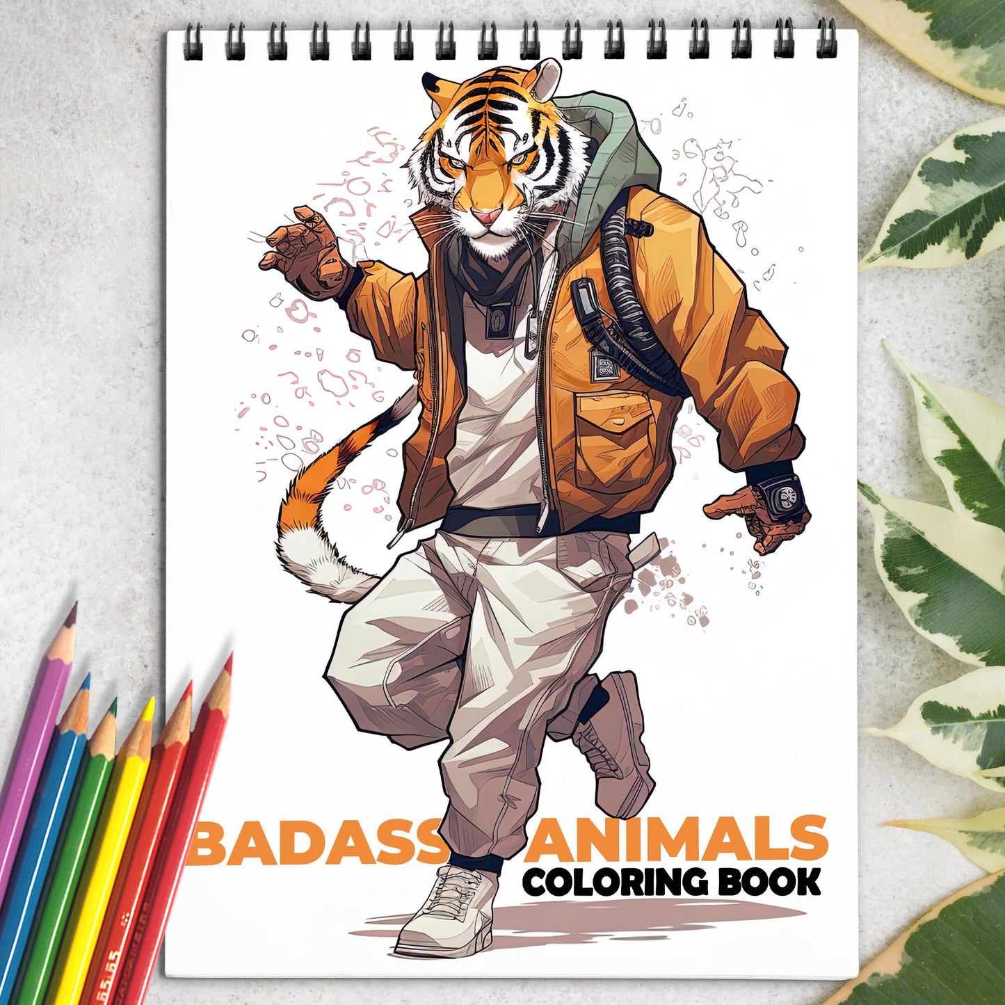 Badass Animals Spiral Coloring Book: 0 Bold and Badass Animal Illustrations for Artistic Souls