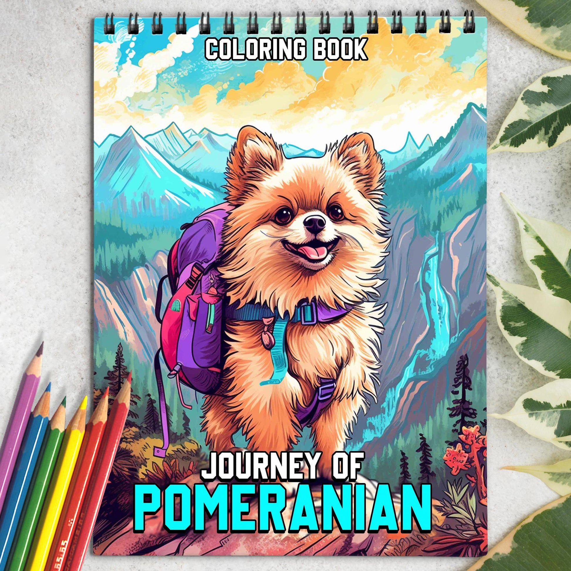 Journey of Pomeranian Coloring Book