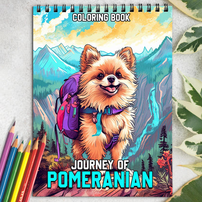 Journey of Pomeranian Coloring Book