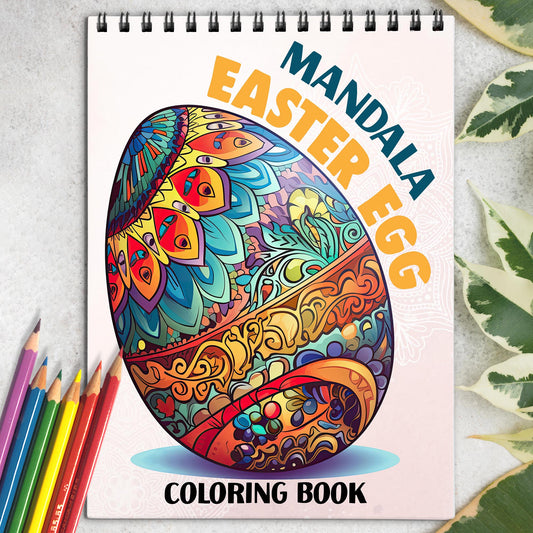 Easter Egg Spiral-Bound Coloring Book: 30 Charming Coloring Pages for Coloring Enthusiasts to Embrace the Joyful and Playful Nature of Easter Egg Designs 