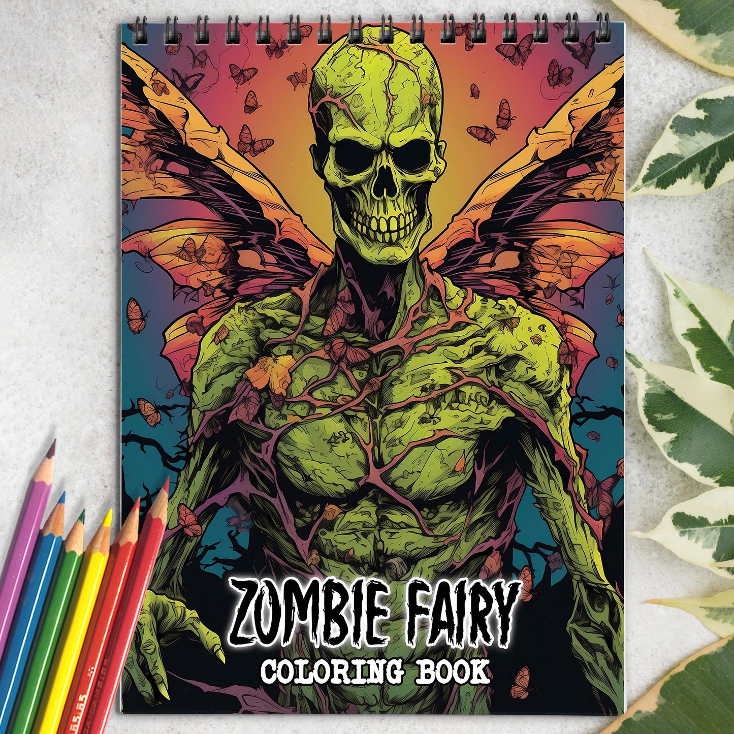 Zombie Fairy Spiral-Bound Coloring Book: 30 Exquisite Coloring Pages for Gothic and Fantasy Enthusiasts to Bring these Enchanting Creatures to Life