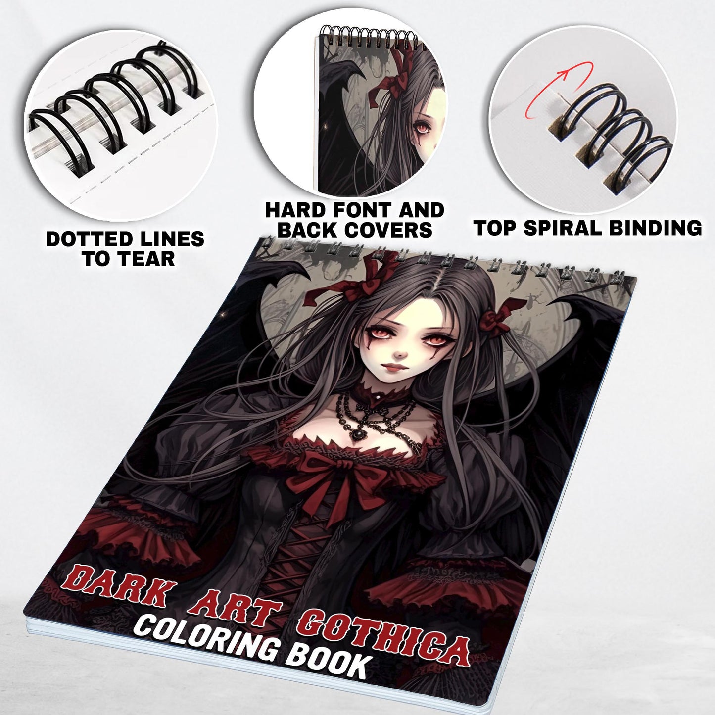 Dark Art Gothica Spiral Coloring Book: Unleash Your Creativity with the Dark Art Gothica Coloring Book
