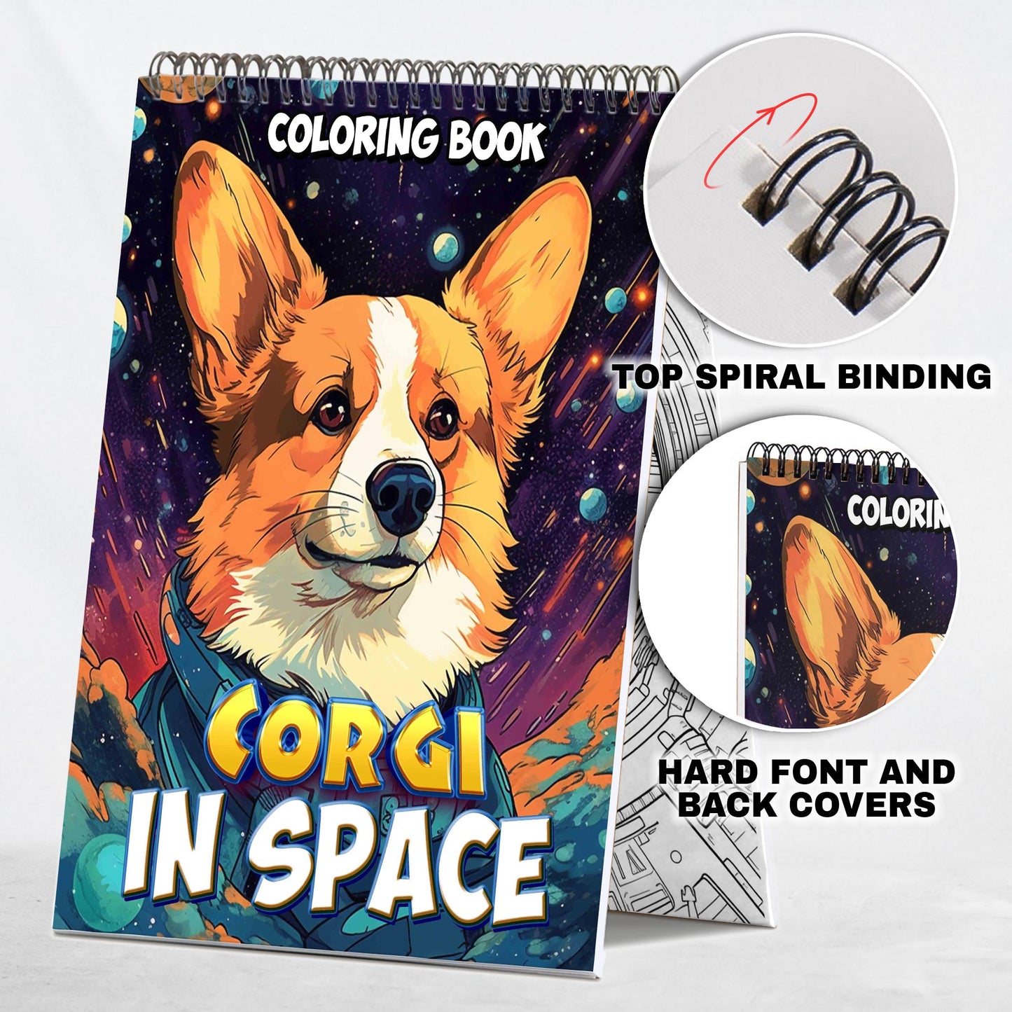 Corgi In Space Coloring Book