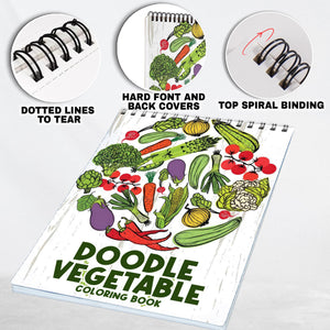 Doodle Vegetable Spiral Coloring Book: 30 Whimsical Doodle Vegetable Coloring Pages to Celebrate the Beauty of Nature's Bounty