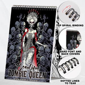 Beautiful Zombie Queen Spiral Coloring Book: 30 Exquisite Zombie Queen Coloring Pages for Fans of the Macabre to Bring Life to Undead Royalty