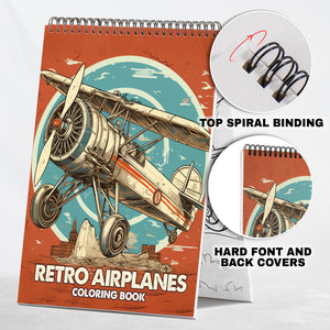 Retro Airplanes Coloring Book