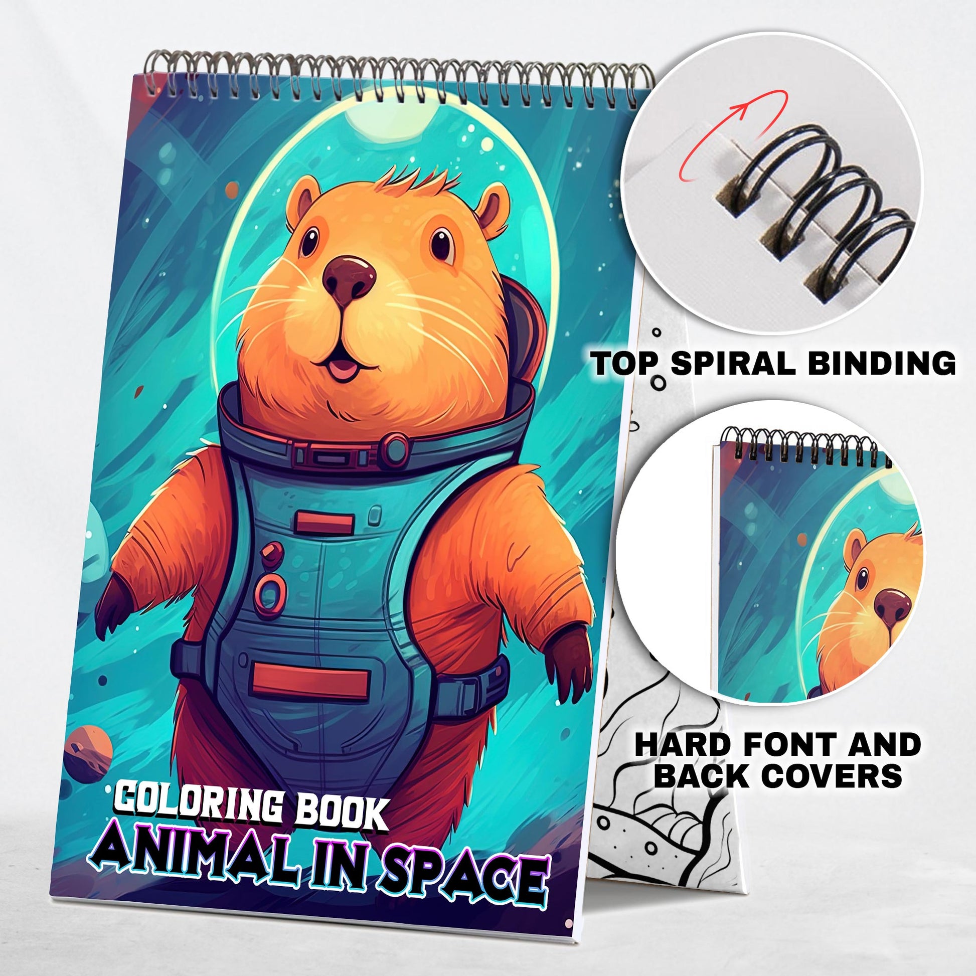 Animal In Space Coloring Book