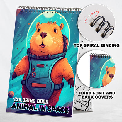 Animal In Space Coloring Book