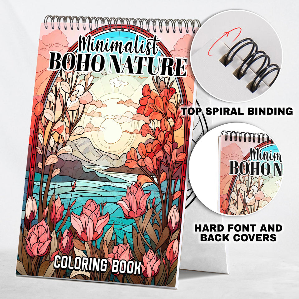 Minimalist Boho Nature Coloring Book