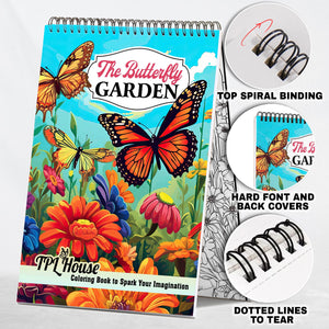 The Butterfly Garden Coloring Book: Beautiful Butterfly in The Garden Coloring Pages for Adults for Stress Relief and Relaxation