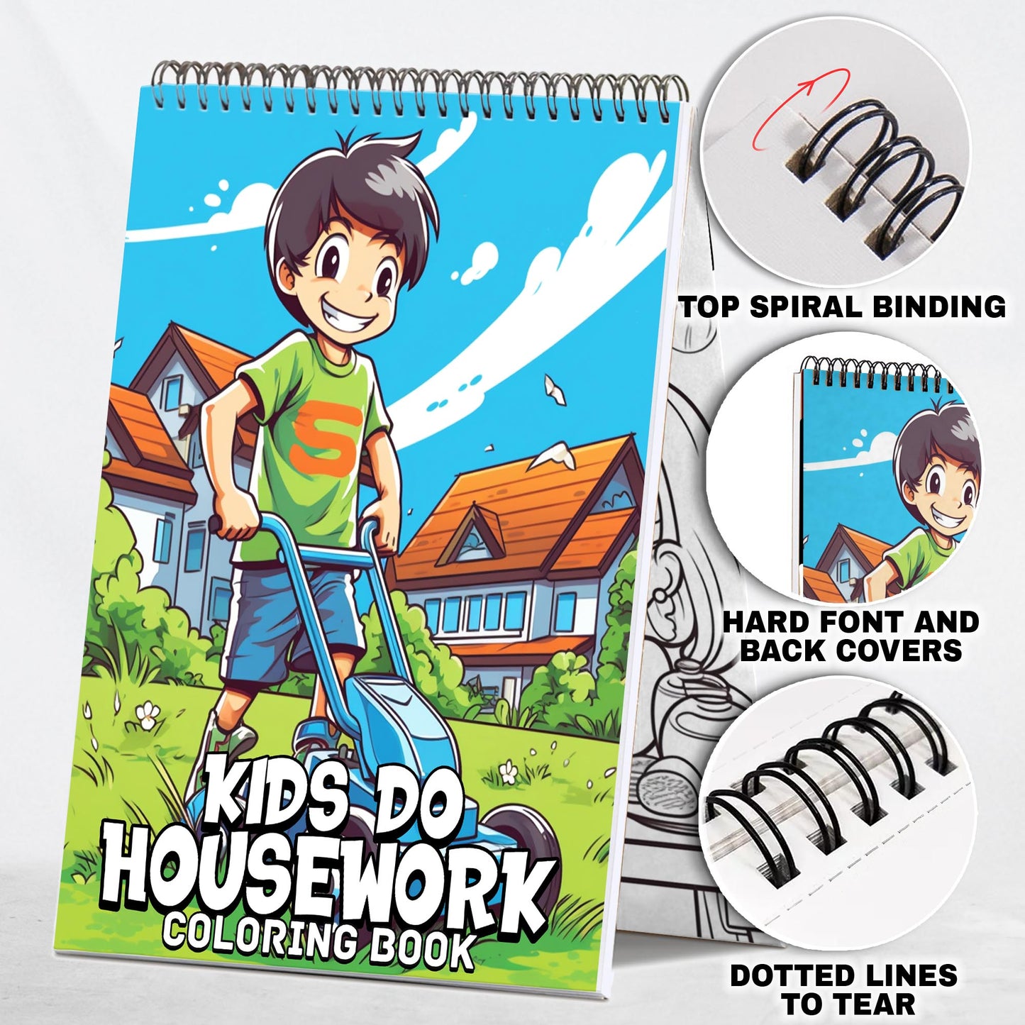Adorable Steampunk Monster Spiral Coloring Book: 30 Imaginative Coloring Pages, Capturing the Charm and Wonder of Steampunk Monster Encounters