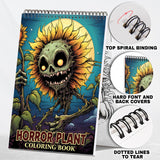 Horror Plant Spiral Coloring Book: 30 Creepy Plant Coloring Pages, Unveiling Horrific Flora in Dark Imaginings