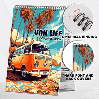 Van Life Coloring Book: Unleash Your Creativity with 30 Van Life Coloring Pages, Filling Them with Vibrant Hues and Imaginative Designs