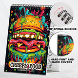 Creepy Food Spiral Coloring Book: 30 Intriguing Coloring Pages of Creepy Food, Combining Sinister Imagery with Culinary Curiosities