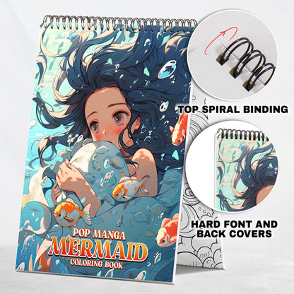 Pop Manga Mermaid Coloring Book: Unleash Your Artistic Talents in the Oceanic Adventure with 30 Charming Pop Manga Mermaid Coloring Pages for Coloring Enthusiasts to Embrace the Unique Style and Grace of Anime Merma