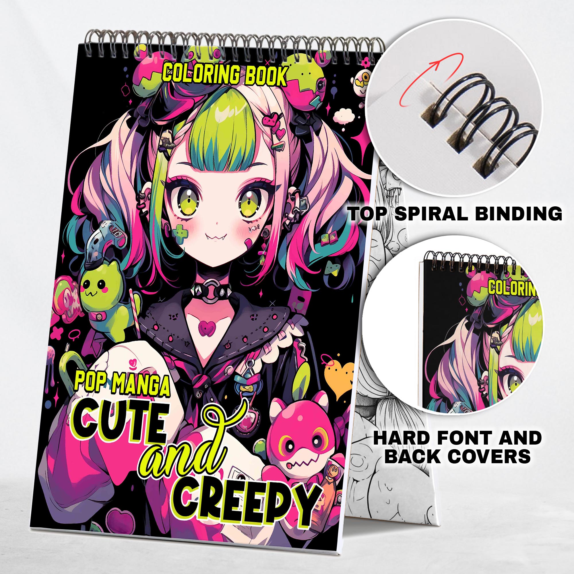 Pop Manga Cute And Creepy Coloring Book: Embrace the Artistic Journey ...