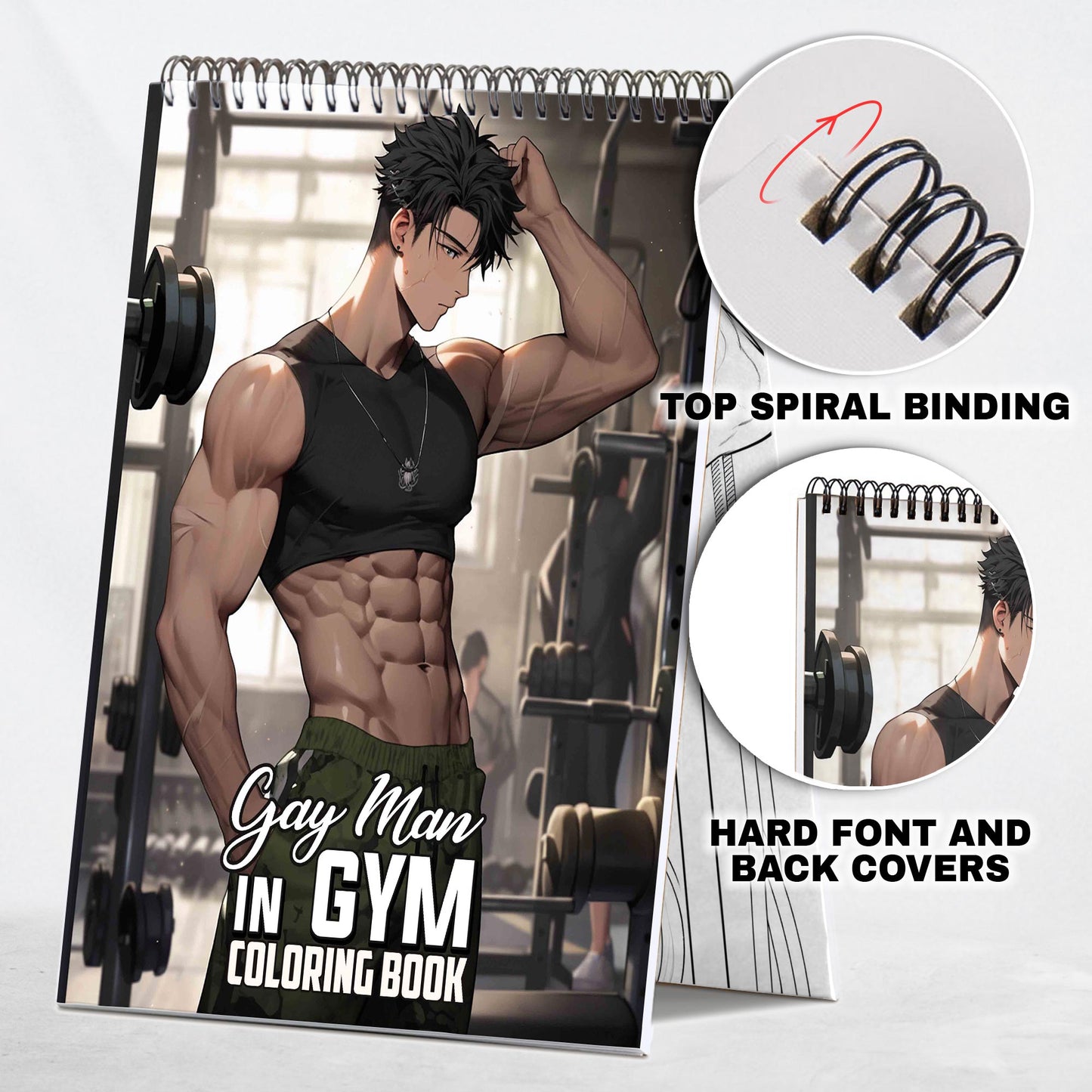 Gay Man In Gym Coloring Book: Explore 30 Vibrant Coloring Pages, Depicting Gay Men Embracing Health, Strength, and Self-Care in the Gym