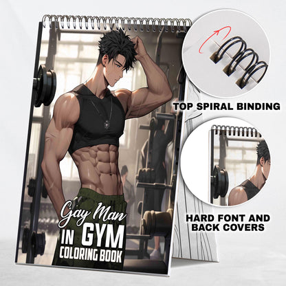 Gay Man In Gym Coloring Book: Explore 30 Vibrant Coloring Pages, Depicting Gay Men Embracing Health, Strength, and Self-Care in the Gym