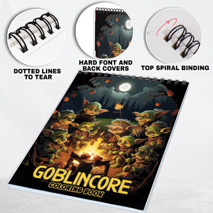 Goblin Spiral Bound Coloring Book: 30 Whimsical Goblin Coloring Pages for Fantasy Enthusiasts