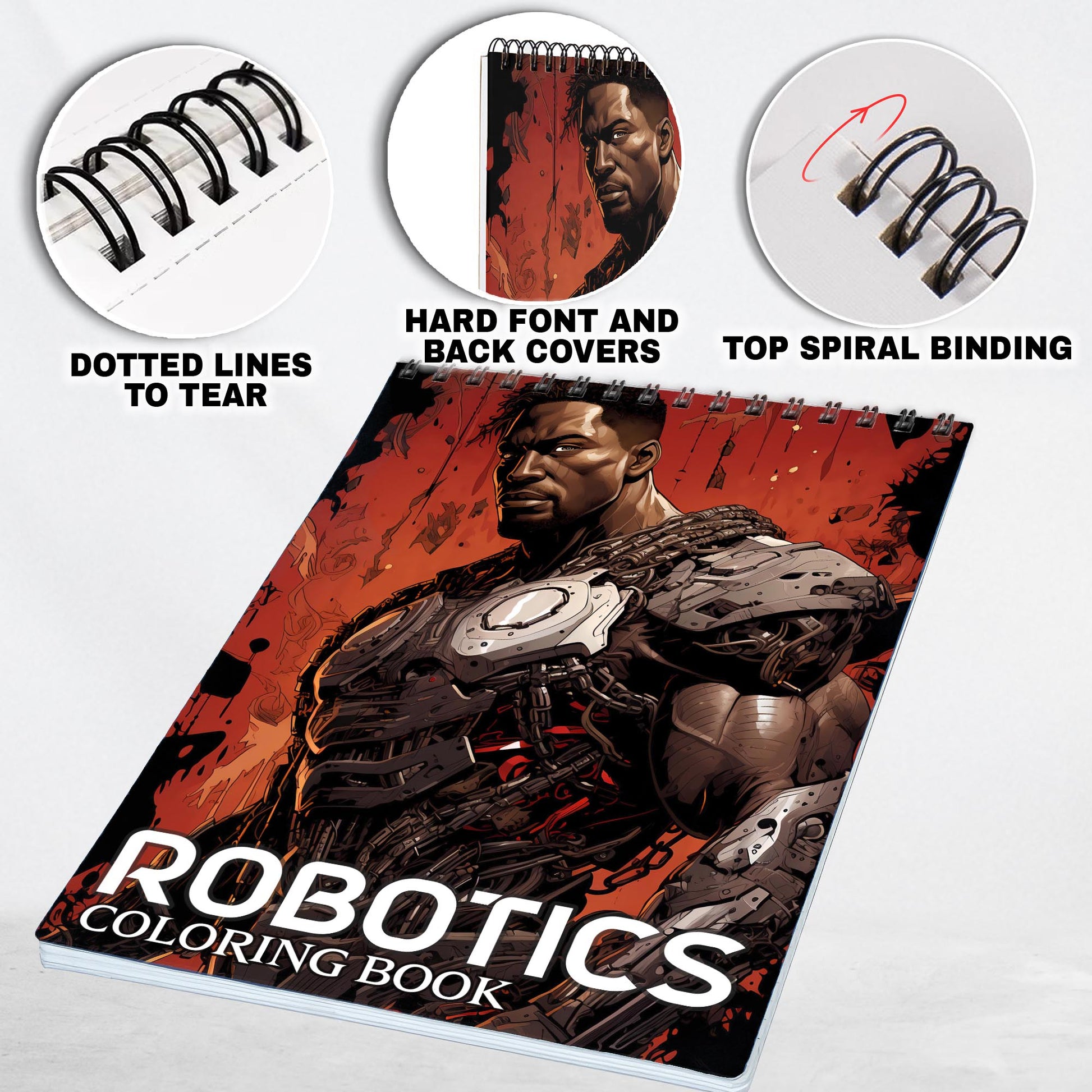 Robotics Spiral Bound Coloring Book: 30 Captivating Coloring Pages for Art Enthusiasts to Create Vibrant and High-Tech Artwork