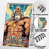 Geek Gods Mythology Spiral-Bound Coloring Book: 30 Intriguing Mythological Coloring Pages, Unveiling Geek Gods from Diverse Worlds 