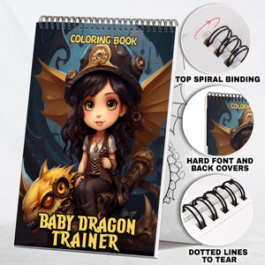 Baby Dragon Trainer Spiral-Bound Coloring Book: 30 Alluring Pages for Fantasy and Art Fans to Color and Celebrate the Excitement and Wonder of this Extraordinary World