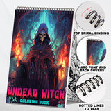 Undead Witch Spiral-Bound Coloring Book: 30 Exquisite Coloring Pages that Showcase the Dark and Magical Aura