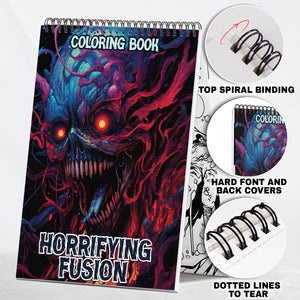 Horrifying Fusion Spiral Bound Coloring Book: Dive into the Abyss of Fear with This Horrifying Fusion Coloring Book Experience